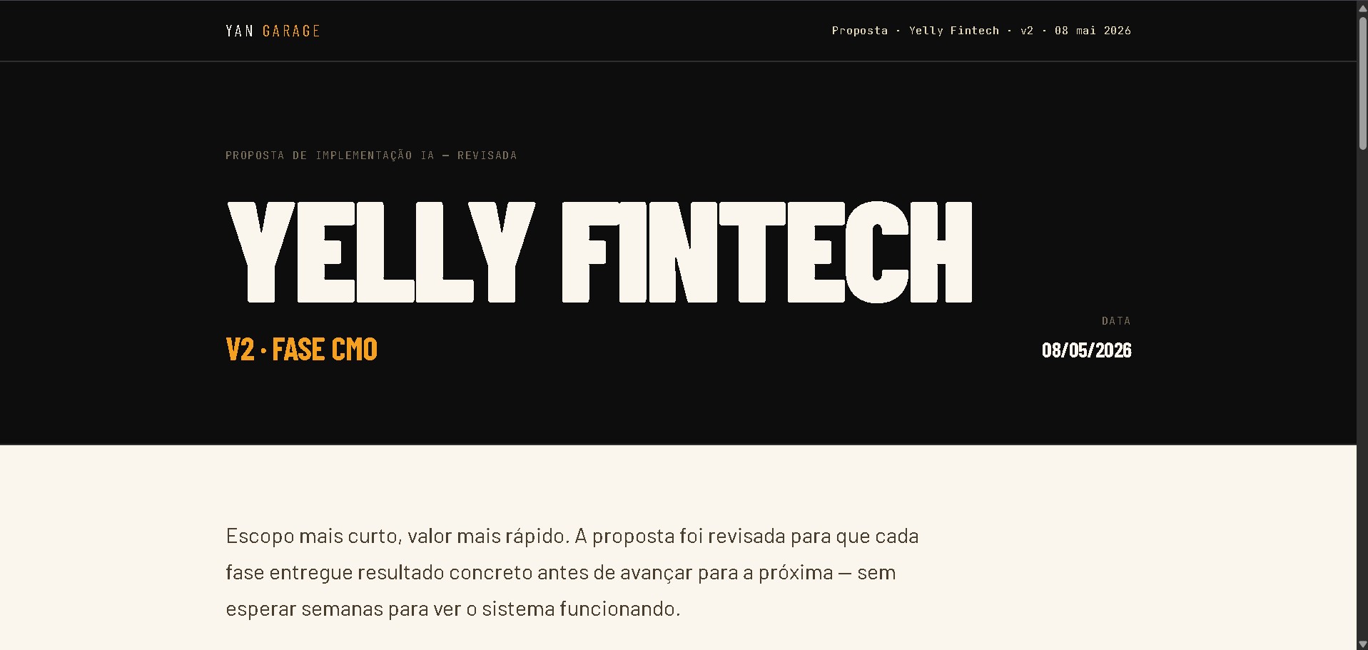 Proposta aprovada — Cliente 1